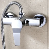 Triple Bathtub Hot and Cold Mixing Water Faucet Sink Spray Double Shower Head Deck Taps Home Improvement Parts 1