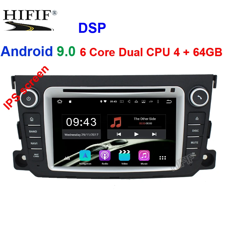 ##BUY 2 Din Auto Radio Android 9 For Mercedes Benz Smart Octa Core 4GB RAM 64GB ROM Radio Car DVD GPS Navigation SystemCar Multimedia