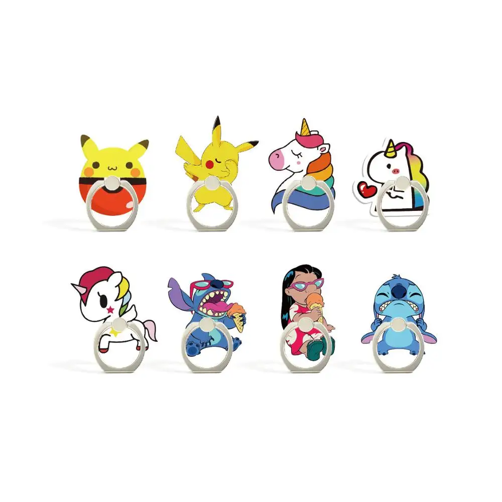 

Universal color unicor socket Finger Ring Mobile Cell Phone Cute Cartoon phone Holder stand For iPhone XS MAX XR Bracket holder