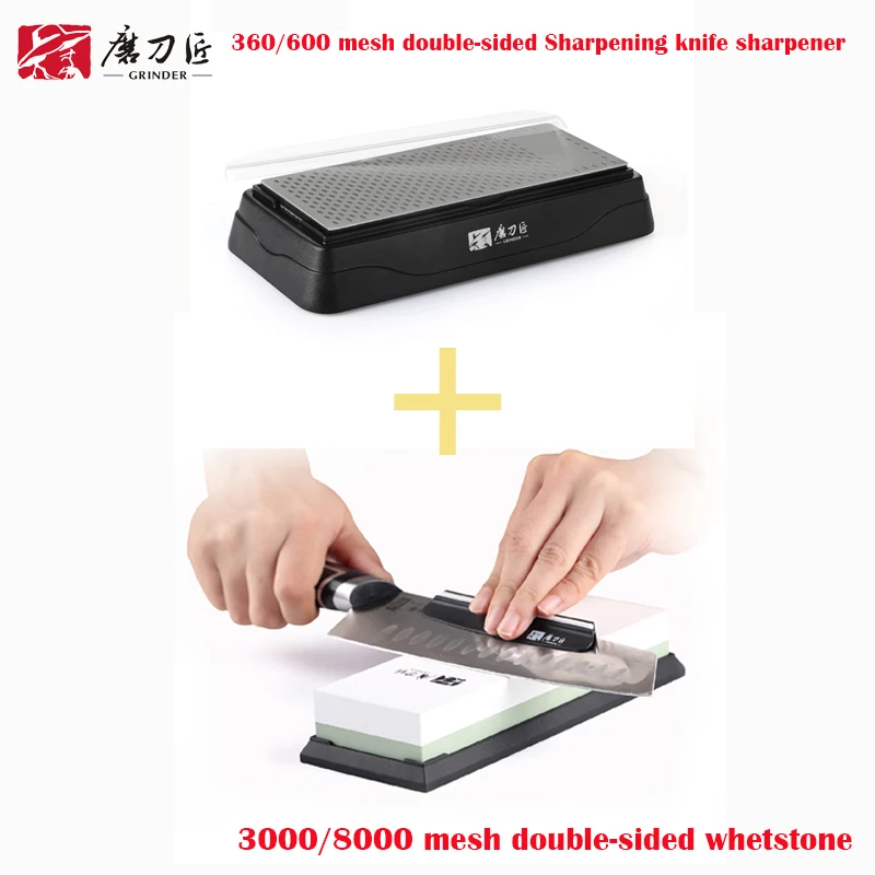 

Sharpened whetstone and 3000/8000 mesh double-sided whetstone combination kitchen knife sharpener-TG0831 + TG6830