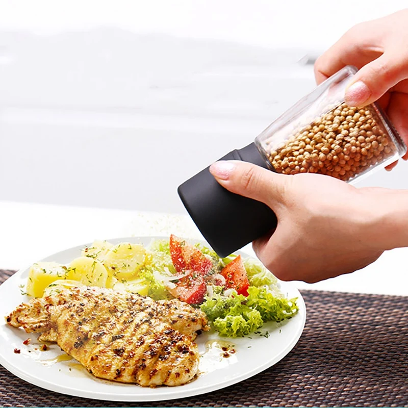 ABUI-Pepper Grinder Manual Salt Pepper Mill Grinder Seasoning Grinding For Cooking Restaurants