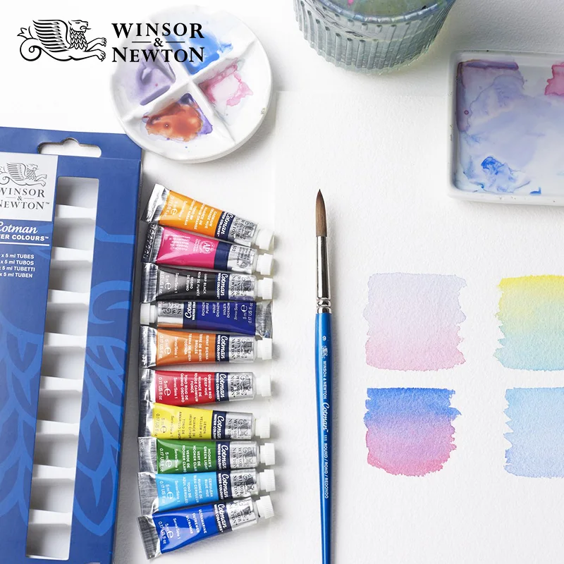 Winsor & Newton Cotman Watercolor Paint Set, 20 Colors, 5ml (0.17-oz) Tubes