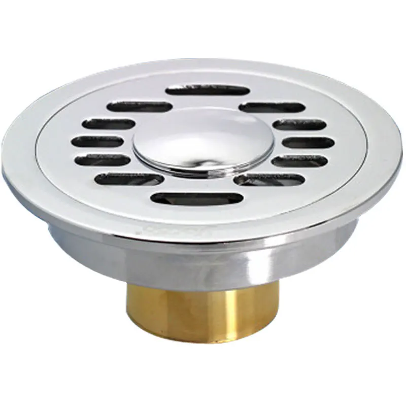 

Bathroom Balcony Floor Drain Copper Deodorant Antique Gold-Plated Primary Color Self-Styled With Buckle Square Single Use Dual