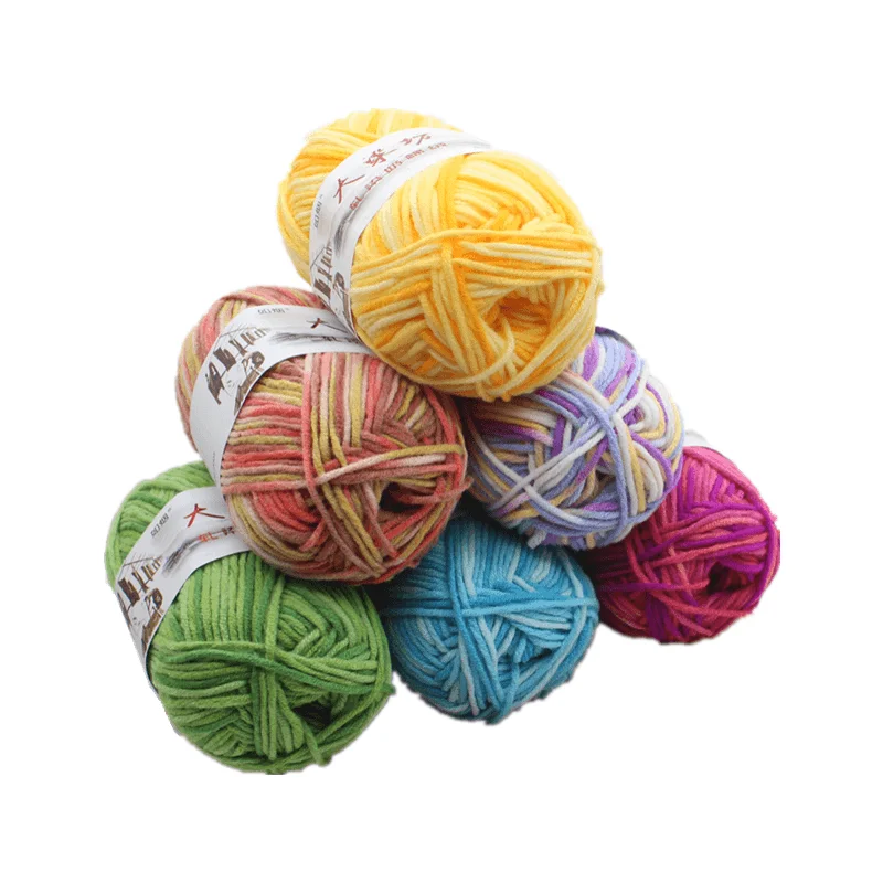 50G Milk Cotton Yarn Children's Wool Hand Knitting Thread Soft Warm DIY Cotton Threads Baby Wool for Hand Knitting Crochet Yarn