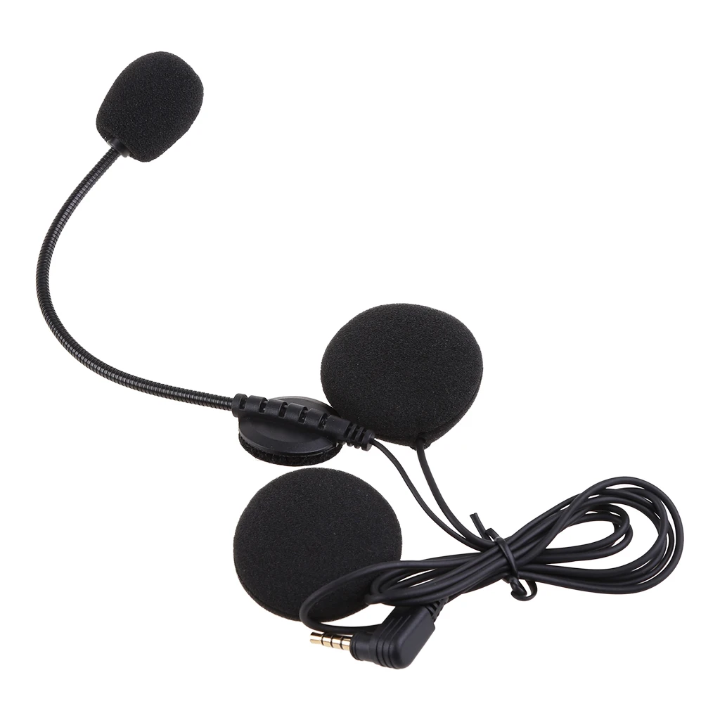 Helmet Soft Cable Headset Mic Speaker For V6 Motorcycle Bluetooth Intercom 