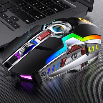 

New 2.4Ghz Wireless Gaming Mouse Professional USB Esports RGB Backlit 1600DPI Silent Bluetooth Mouse Rechargeable for Laptop