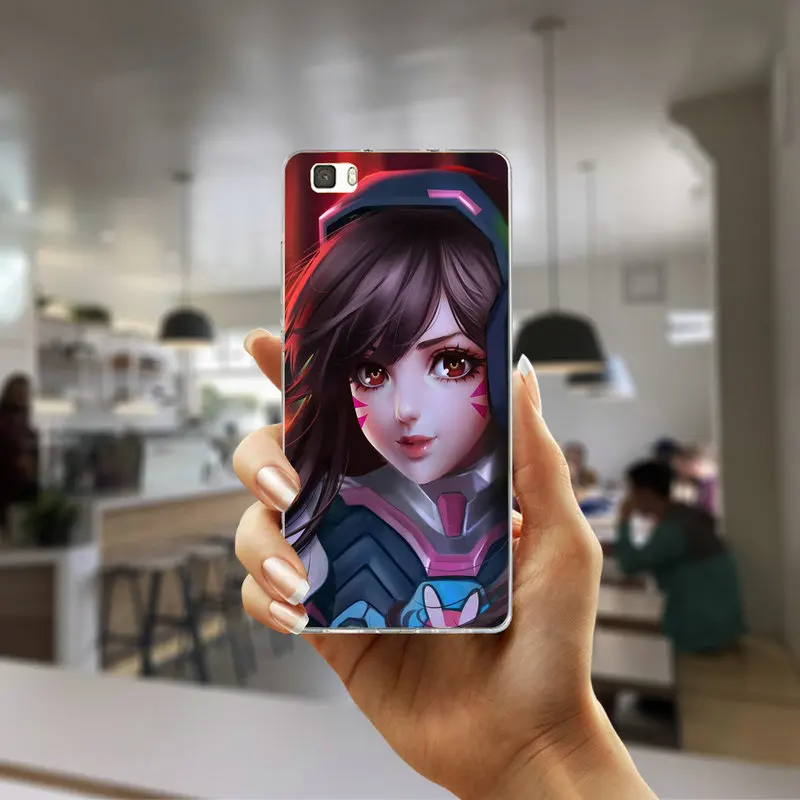 Чехол для телефона из мягкого ТПУ с рисунком Чехлы для Huawei Honor 5A 5C 5X6 6A 6X7 7A 7C 7X8 8C 8X9 10 Lite корпус под плетенную сумку Dva Overwatchs Tracer 76 игры