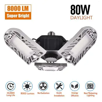 

80W 144 LED Garage Ceiling Lights Home Hallway Stairway Lamp Shop Lighting