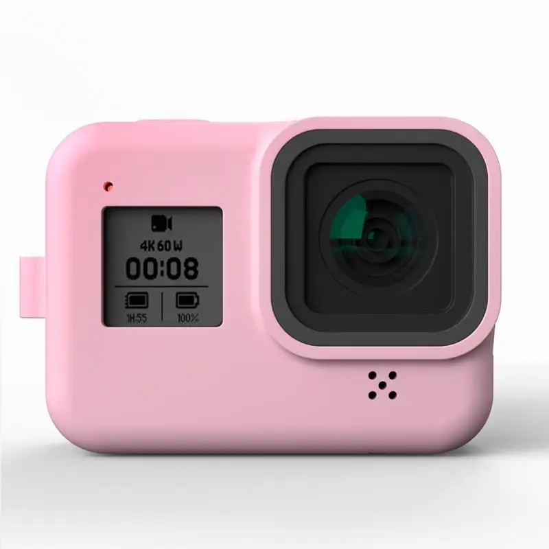 Защитный силиконовый чехол с ремешком на руку для GoPro 8 Спортивная камера аксессуары для спортивных и экшн-видеокамер