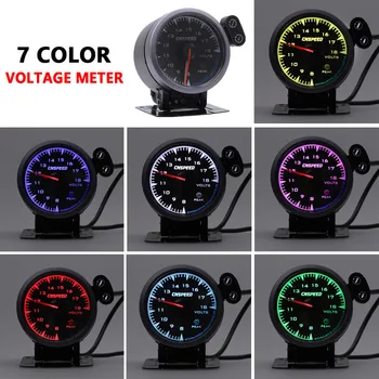 

diagnostic tool 2in/52mm 7 Color LED Car Voltmeter Volt Gauge Meter Smoke Lens Pointer Universal durable диагностика автомобиля