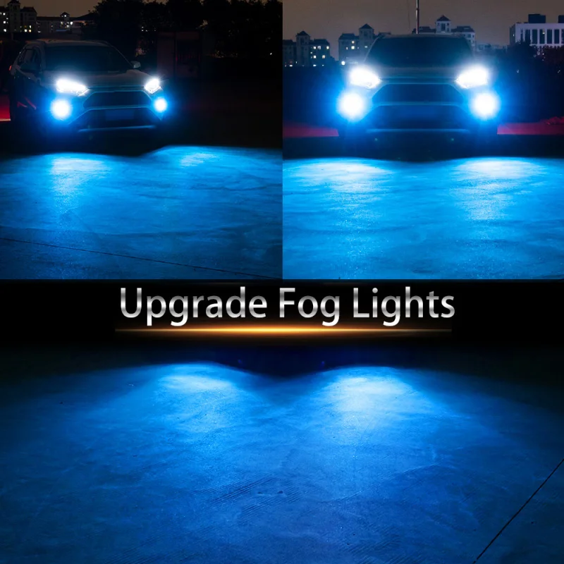 Pcs LED Fog Light Bulbs 8000K Ice Blue 