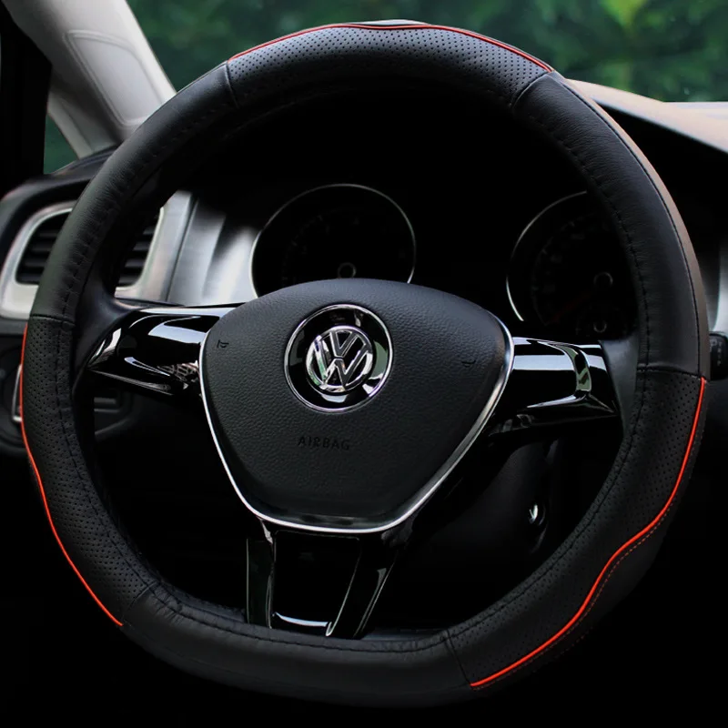 Volkswagen Dihao gs d-образный плоский чехол на руль Sagitar, Golf 7 Beetle Ling Du автомобильный чехол из натуральной кожи