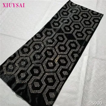 

XIUYSAI African Lace Fabric Wedding Velvet Lace Fabric With Stone Embroidery Lace Trim For African Lace Material S556