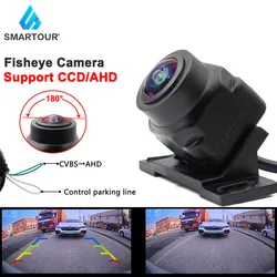 Smartour AHD 720P Voiture Caméra de Recul Automatique Moniteur de Stationnement de Vision Nocturne CCD 170 180 Degrés HD Universelle Caméra De Recul Pour Voiture 