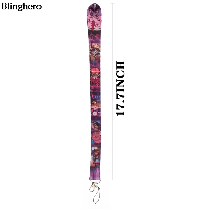 20 шт./лот, Blinghero Singer Lil Peep Lanyard, держатель для телефона, ID бейджа, аксессуары для ключей, ремни на шею, ремешки для друзей, BH0170
