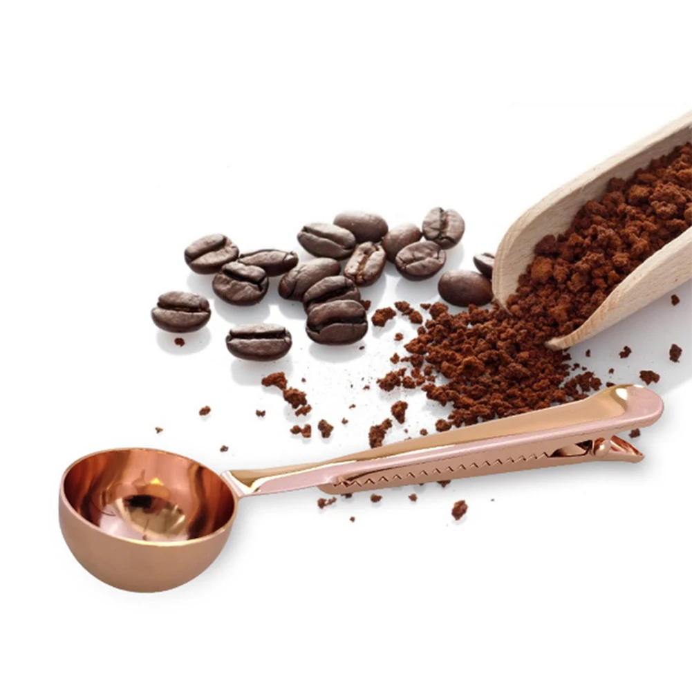 

Ice Cream Coffee Scoop Food Grade Instant Drinks Kitchen Tools Tea Spice Multi Function With Clip Protein Powder Stainless Steel