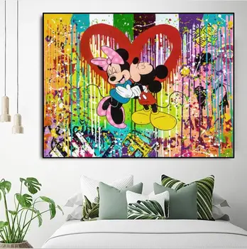 

Alec Monopoly Graffiti art figure painting cartoons oil painting Wall art pictures painted for bedroom Home Decor
