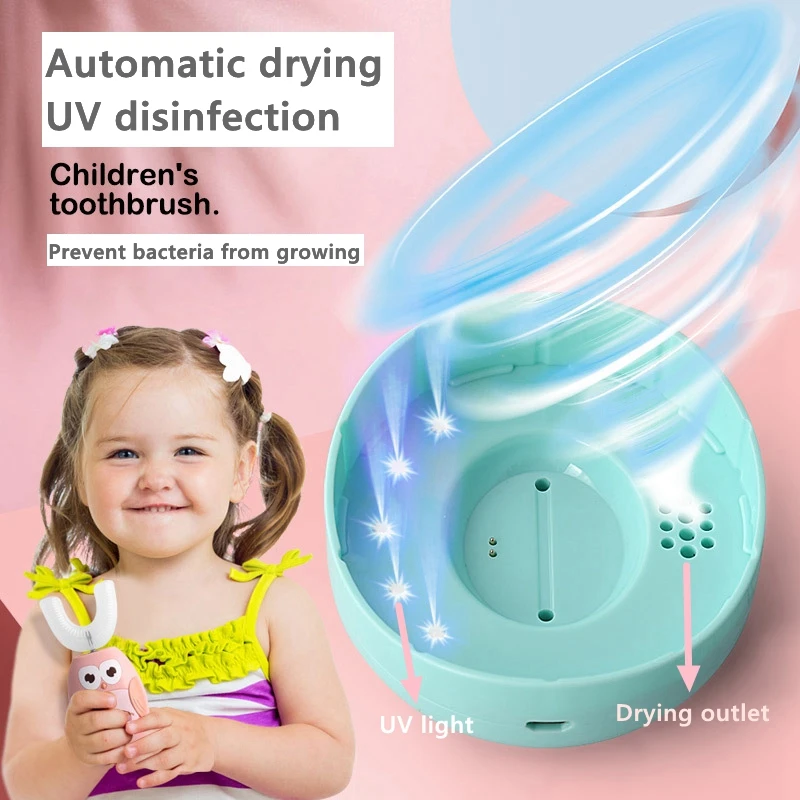 Children 360 Degrees Sonic Automatic Electric Toothbrush Rechargeable U Type soft silicone Toothbrush For kids best gift Children 360 Degrees Sonic Automatic Electric Toothbrush Rechargeable U Type soft silicone Toothbrush For kids best gift