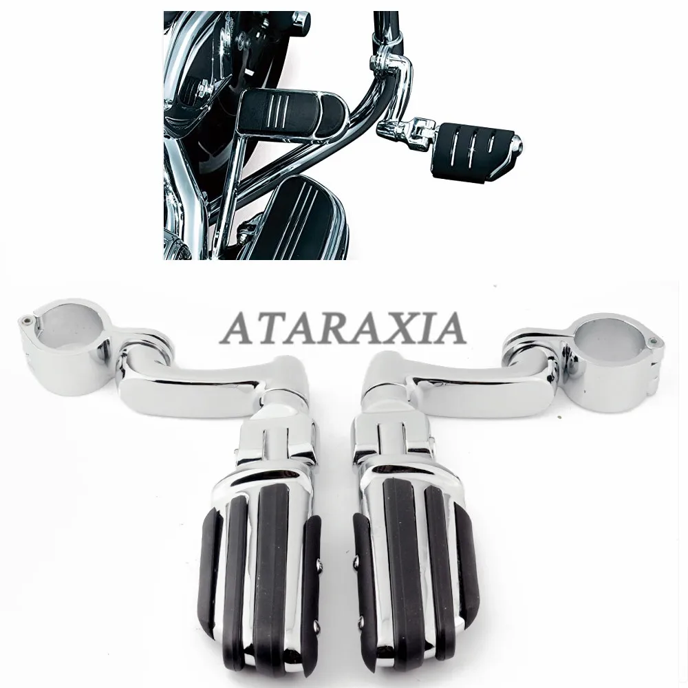 Мотоцикл подножки Streamliner Регулируемый шоссе колышек крепление 1 1/4 &quot маленького