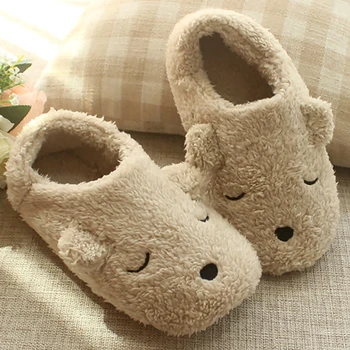 

Warm Cartoon Slippers for Women Indoor Fleece Plush Non Slip Bedroom Winter Slippers