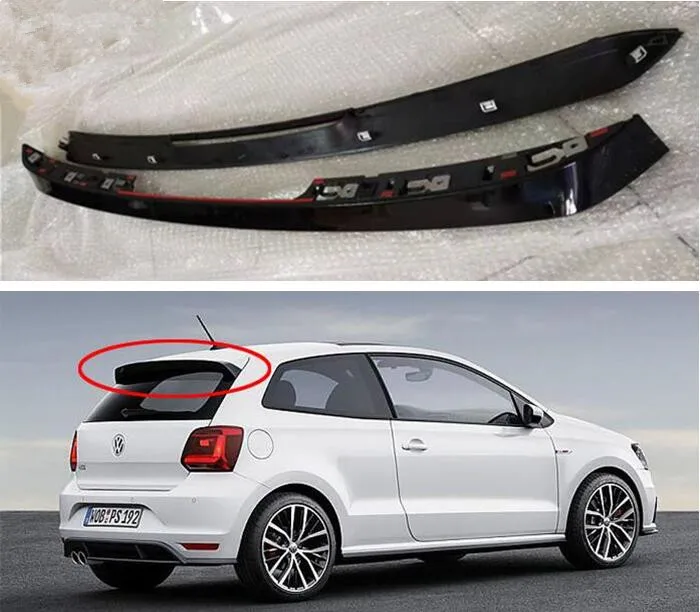 2в1 высокое качество карбоновое волокно заднее крыло багажник спойлер для Volkswagen VW POLO GTI 2011- OEM стиль