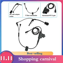 Casque tactique Peltor, connecteur ligne Y Comtac, Kenwood PTT & Comtac Boom, accessoires de Microphone pour casques de tir COMTAC