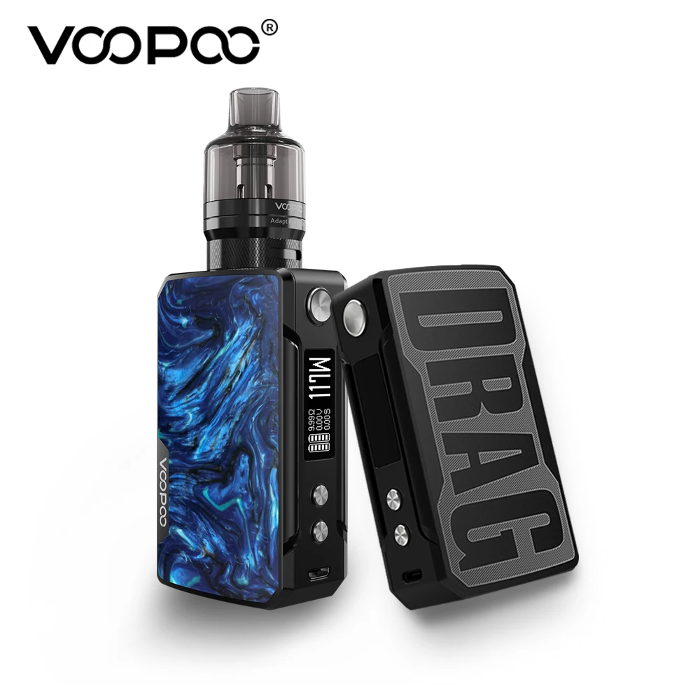 Original VOOPOO Drag Mini Refresh 117W Mod Box Kit w/ 4.5ml PnP Pod Tank 4400mAh Built-In Battery Vaporizer Electronic Cigarette
