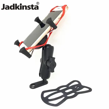 

Jadkinsta Camera Kit Double Socket Arm Aluminum Motorcycle Base Mount Bracket Rear View Mirror X-Grip for Gopro Smartphone