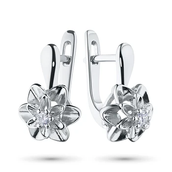

Earrings made of white gold with diamond e0901sg04201612