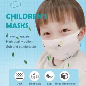 

Daily protection Kids Mask Cotton Dust Mask for Children 0-12yrs 8-Ply Adjustable Ear Loops Random Patterns Soft skin friendly
