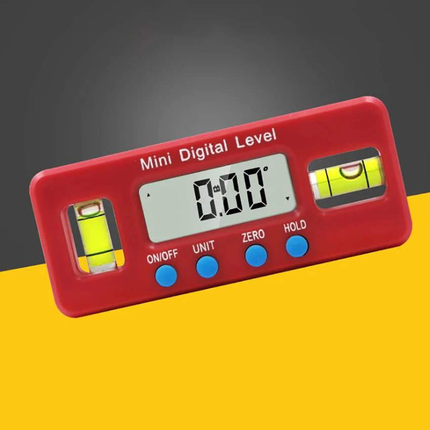  Mini Electronic Digital Level 100mm Strong Magnetic Level Box Inclinometer Angle Gauge Protractor A