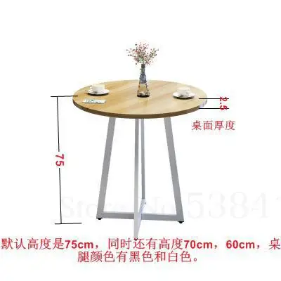 Простой повседневный журнальный столик для маленькой квартиры, обеденный стол, стол для переговоров, стол для приема и стулья, Балконный стол - Цвет: 70x75cm   11