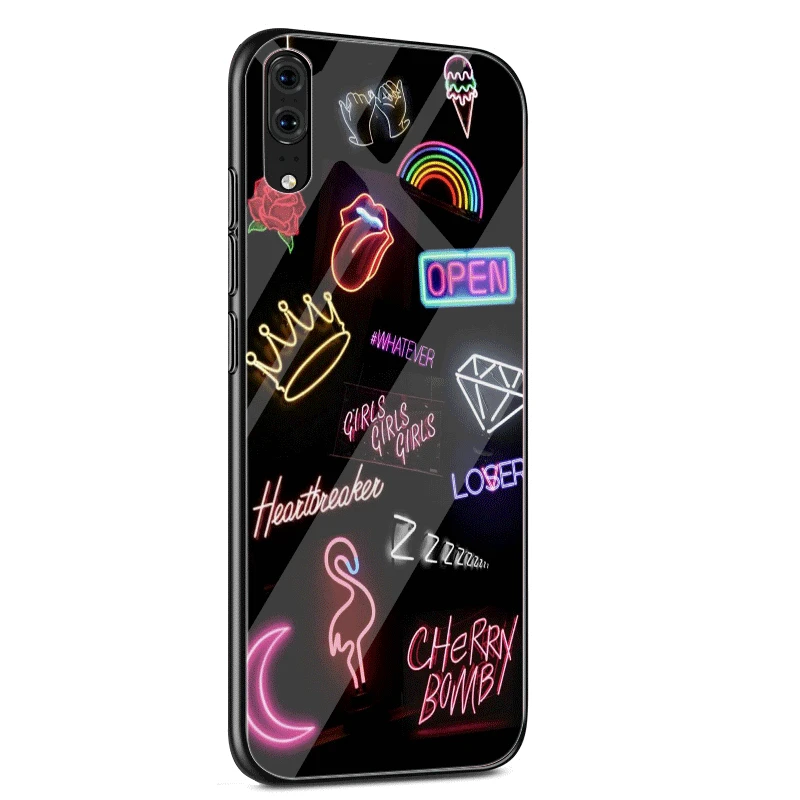 TPU стеклянный чехол для телефона huawei mate Honor 8X9 10 7A 20 P30 P20 P10 Lite Pro P Smart Cover Movie It Loafers Club