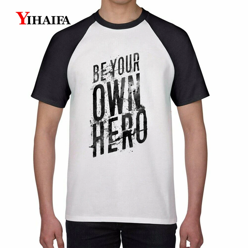 

Summer Mens 3D Print T Shirts Creative Ink Letters Graphic Tees White Tee Shirt Harajuku Cotton Casual Tops