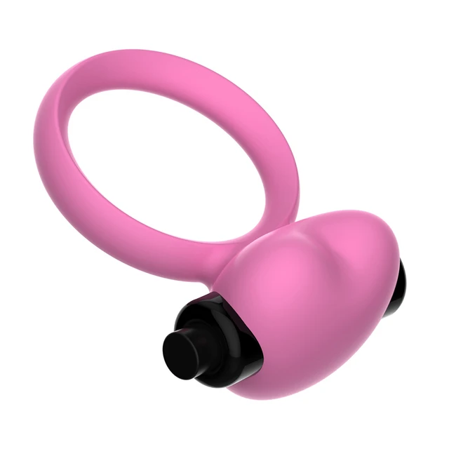 10pcs Silicone Soft Pink Vibrating Cock Ring Penis Ring Set, Penis