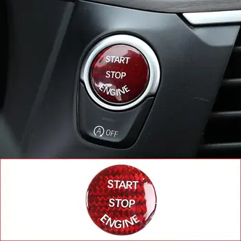 

For BMW E70 X5 E71 X6 E81 E90 E91 E60 F30 F35 F10 F11 F01 F15 Real Carbon Fiber Car Engine Start Stop Switch Button Trim Cover