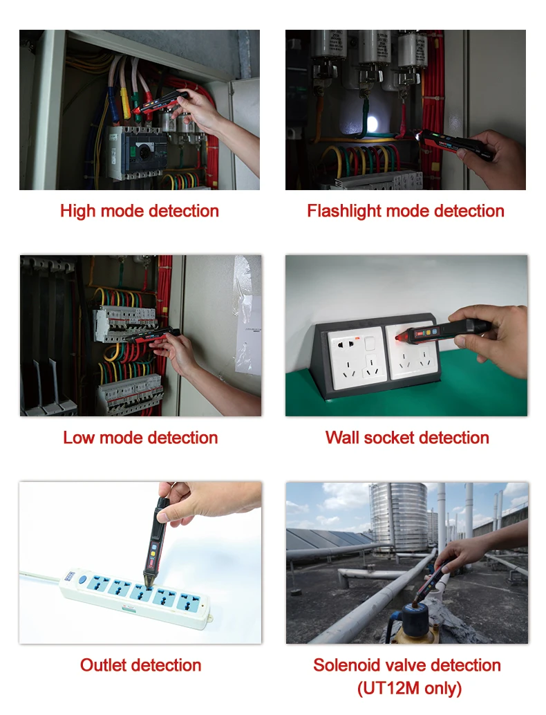 Sensor elétrico para parede, caneta de teste