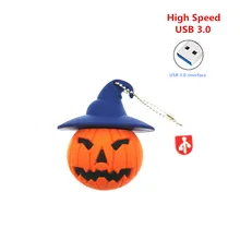 Высокая скорость USB 3,0 креативный Хэллоуин Тыква 128 ГБ Флешка 4 ГБ 8 ГБ usb флеш-накопитель 16 ГБ 32 ГБ флеш usb 64 Гб usb ключ ручка-накопитель