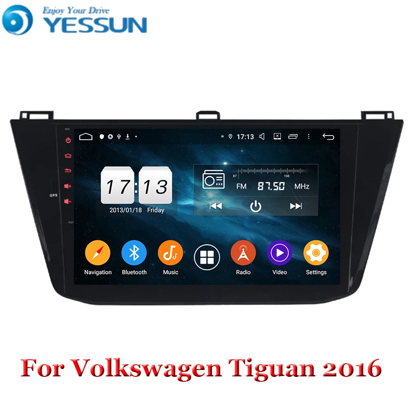 Восьмиядерный 10," дюймовый стерео Android 9,0 автомобильный радиоприемник для Volkswagen Tiguan gps навигация Bluetooth головное устройство