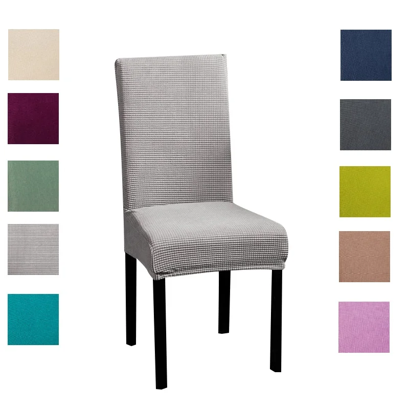 

1PC Solid Color Chair Cover Spandex Stretch Elastic Slipcovers Chair Covers for Dining Room Banquet Hotel Kitchen