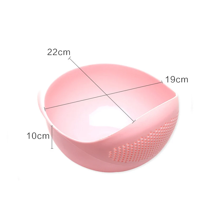 1pc Rice Beans Washing Filter Plastic Peas Strainer Multifunctional Basket Sieve Drainer Cleaning Gadget Random Color