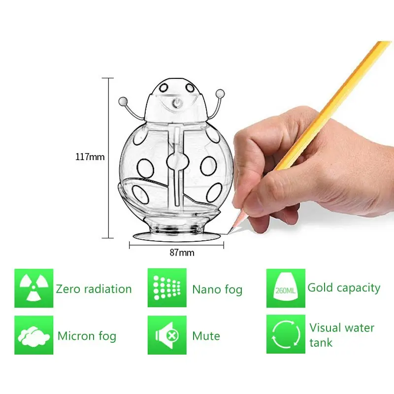 Ультразвуковой увлажнитель воздуха с мультипликационным рисунком