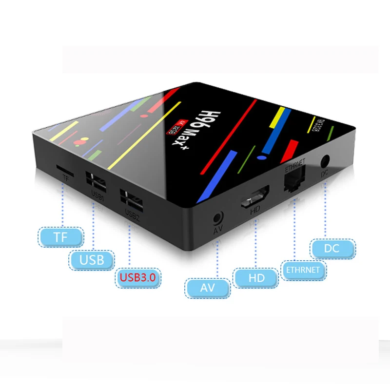 H96 MAX Plus Android 8.1 smart TV Box Set Top Box RK3328 4GRAM 32G/ 64G ROM Wifi 4 k H.265 3 gb 32 gb Mediaspeler pk h96 pro