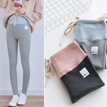 

Fashion pregnant women autumn and winter Korean leggings trousers belly Slim was thin pencil feet pants pregnancy leggings