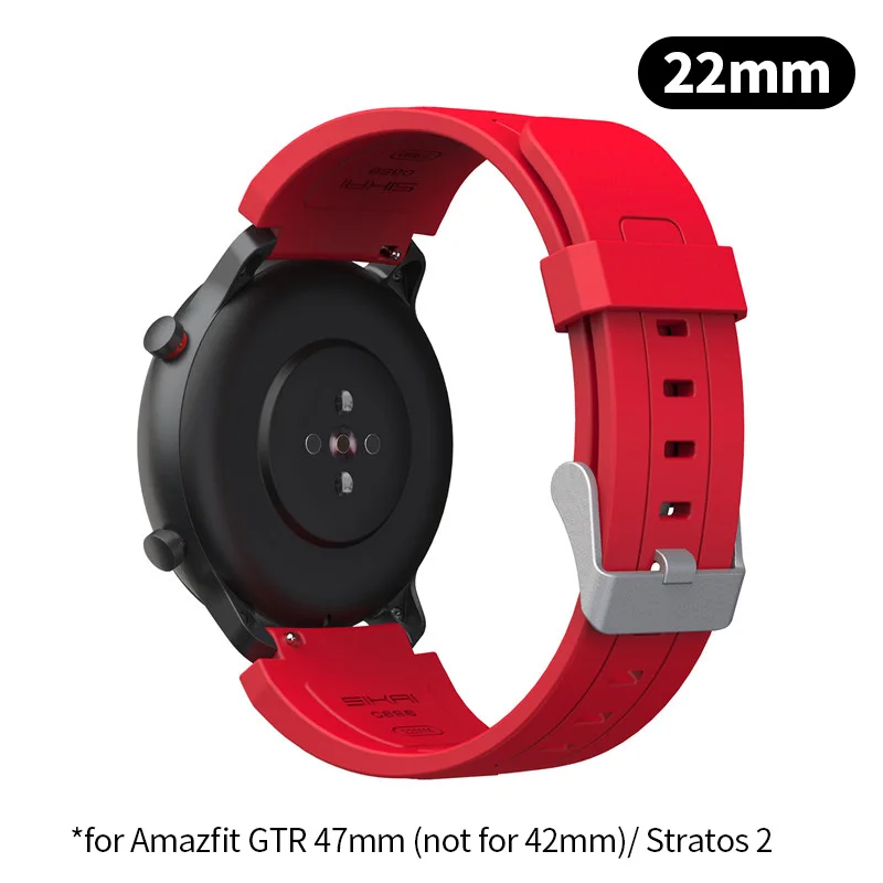 Ремешок для умных часов Amazfit bip GTR 42 мм 47 мм GTS запасной ремешок для xiaomi huami bip lite midong Bracelet 20 22 мм - Цвет: for GTR 47mm