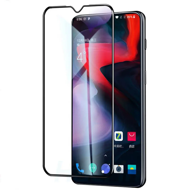 Для Oneplus 7 T Pro закаленное стекло HD Прозрачная анти-царапина полное покрытие стеклянная пленка для One plus Oneplus 7 T 7 T Защитное стекло для экрана - Цвет: Черный