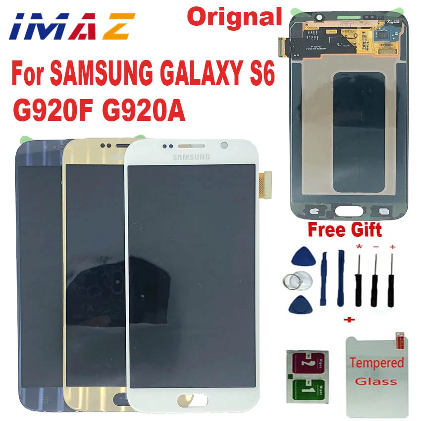 Schermo Lcd Di Qualità Aaa + Per Samsung Galaxy S6 G920 G920F Display Lcd Touch Screen Digitizer Assembly Per Samsung S6 G920 Lcd