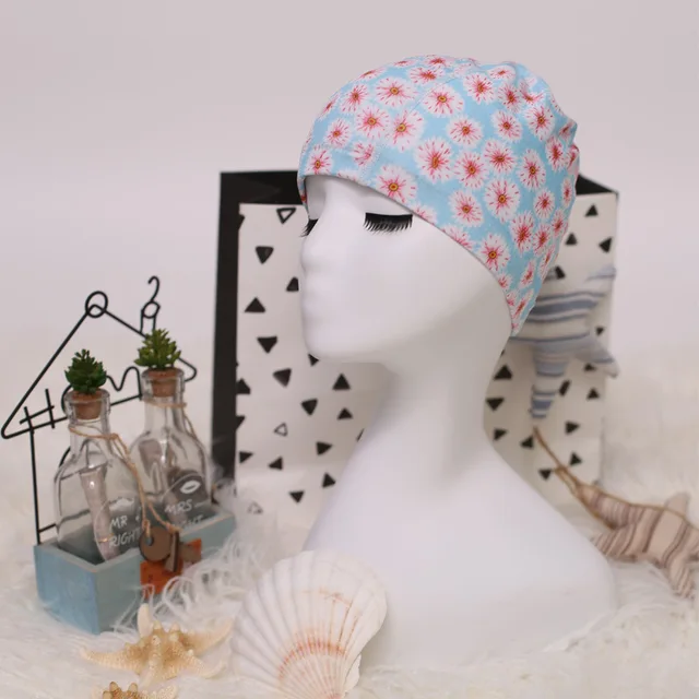 Flower Print Fabric Swimming Cap Swiming Pool Protect Long Hair Ears Hat Swim Bathing Hats Caps for Women Men Adults Ladies Hat 12