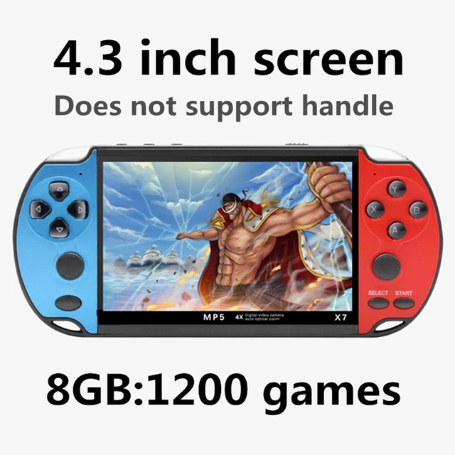 CZT 6.5-inch Colorful wireless double player game console built-in 9100 games  arcade/neogeo/gbc/snes/fc/md multi-emulator mp4 4.3 Single 8GB