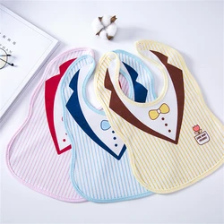 Bavoir à pression trois couches pour bébé, serviette d'eau épaissie et agrandie, bavoir en coton imperméable pour nouveau né, 1 pièce 